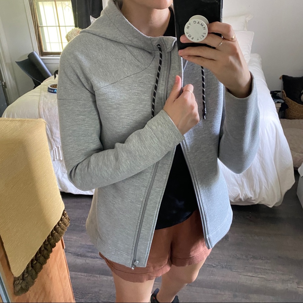 Sweaty Betty Grey Zipper Hoodie Size Small - Picture 3 of 15